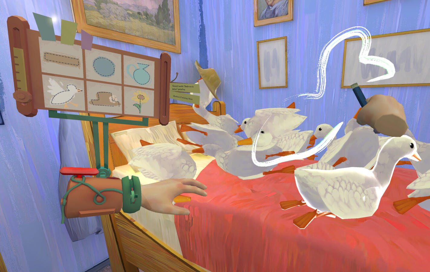 Bed full of ducks, Van Gogh Bedroom, Painted Realms Bed full of ducks, Van Gogh Bedroom, Painted Realms