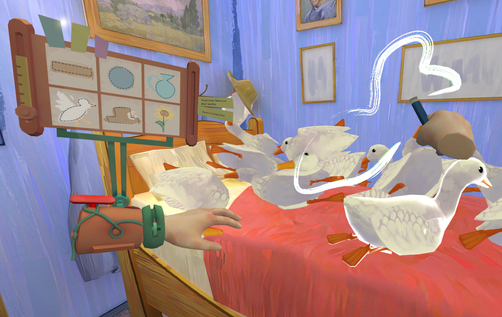 Bed full of ducks, Van Gogh Bedroom, Painted Realms Bed full of ducks, Van Gogh Bedroom, Painted Realms